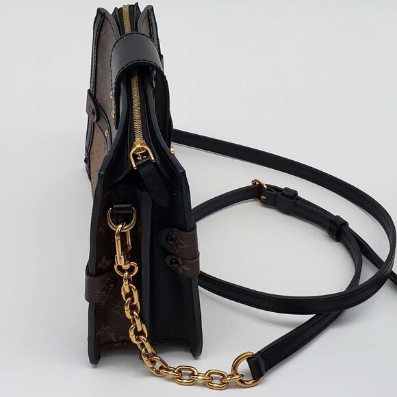 100% Auth Louis Vuitton Trunk Brown Monogram Canvas Shoulder Bag 1530-082224 - Picture 5 of 14